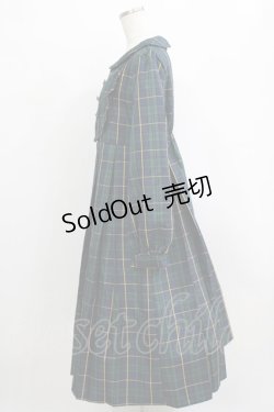 画像2: FLC / MINA*タータンチェックワンピース L グリーン H-26-02-15-012-LO-OP-NS-ZH