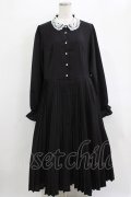 m petit by misako / AM*レースエリプリーツワンピース 3L ブラック H-26-02-15-013-LO-OP-NS-ZH