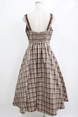 画像3: m petit by misako / スクエアネックジャンパースカート L ブラウン H-26-02-15-015-LO-OP-NS-ZH