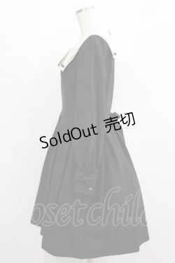 画像2: Innocent World White / スクエアーカラーワンピース M/92cm丈 ブラック H-26-02-15-023-IW-OP-NS-ZH