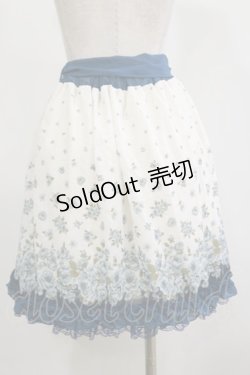 画像2: axes femme / 花柄スカート M オフ/ブルーグリーン H-26-02-16-033-AX-SK-NS-ZH