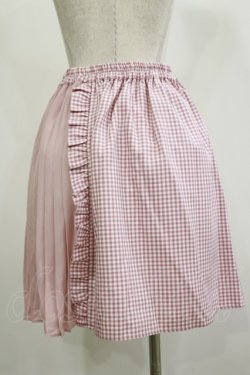 画像2: axes femme kawaii / チェック柄切り替えスカート M ピンク H-26-02-16-035-AX-SK-NS-ZH