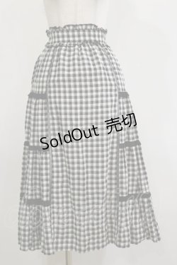 画像1: LODISPOTTO / ギンガムチェックスカート S ブラック H-26-02-16-036-LO-SK-NS-ZH