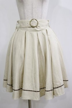 画像1: Kurumi Collaboration / フレアマリンアカデミアスカート L アイボリー H-26-02-16-038-LO-SK-NS-ZH
