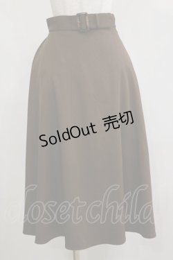 画像1: an another angelus / ベルト付きバックラッフルフレアースカート Free BROWN H-26-02-16-041-CA-SK-NS-ZH