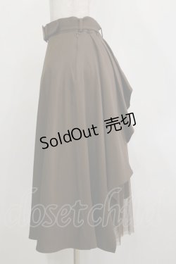 画像3: an another angelus / ベルト付きバックラッフルフレアースカート Free BROWN H-26-02-16-041-CA-SK-NS-ZH