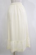 axes femme / 薔薇レースロングペチスカート M アイボリー H-26-02-16-042-AX-SK-NS-ZH