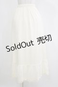 axes femme / 薔薇レースロングペチスカート M アイボリー H-26-02-16-042-AX-SK-NS-ZH