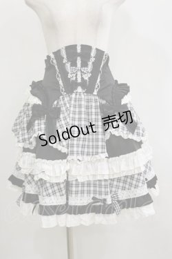 画像1: Hoshibako Works / ホイップクリームホールケーキ コルセット風ボリュームティアードスカート Free ブラック H-26-02-16-044-LO-SK-NS-ZH