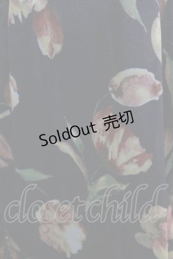 画像3: axes femme / チューリップ柄イレヘムワンピース M ネイビー H-26-02-16-045-AX-OP-NS-ZH