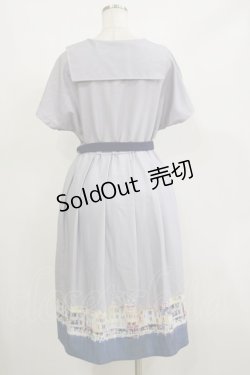 画像2: Fi.n.t / マリン釦マルセイユプリントワンピース Free GRAY H-26-02-16-046-CA-OP-NS-ZH