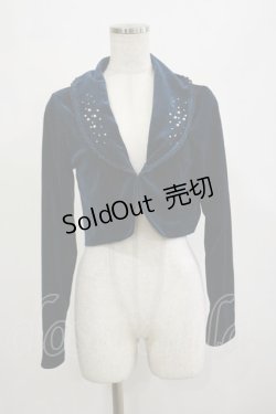 画像1: axes femme / バックフリルボレロ M ブルーグリーン H-26-02-16-005-AX-TO-NS-ZH