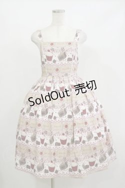 画像1: axes femme kawaii / お菓子柄ジャンパースカート M ピンク H-26-02-16-048-AX-OP-NS-ZH