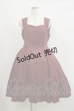 画像1: Kurumi Collaboration / ミジンコールジャンパースカート L ワイン H-26-02-16-051-LO-OP-NS-ZH