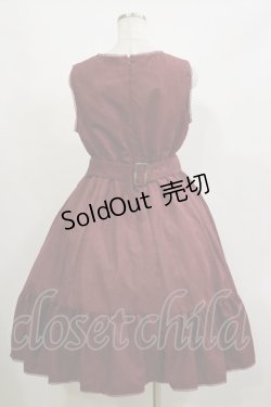 画像2: Kurumi Collaboration / ミジンコールジャンパースカート L ワイン H-26-02-16-051-LO-OP-NS-ZH