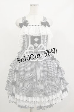 画像1: AND ROMEO / ギンガムチェックジャンパースカート Free ブラック H-26-02-16-053-LO-OP-NS-ZH