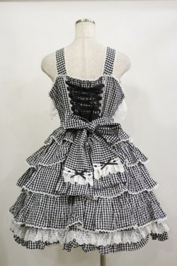 画像2: AND ROMEO / ギンガムチェックジャンパースカート Free ブラック H-26-02-16-053-LO-OP-NS-ZH