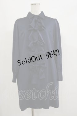 画像1: Maison de FLEUR Petite Robe / シャツワンピース M ネイビー H-26-02-16-055-EL-OP-NS-ZH