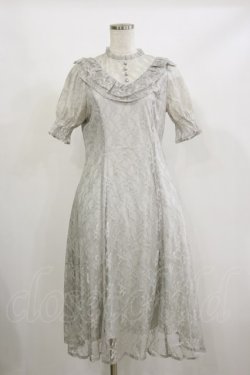 画像1: F i.n.t / ヨークフリル総レースワンピース Free BLUE GRAY H-26-02-16-056-CA-OP-NS-ZH