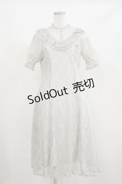 画像1: F i.n.t / ヨークフリル総レースワンピース Free BLUE GRAY H-26-02-16-056-CA-OP-NS-ZH