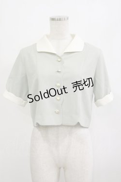 画像1: Fi.n.t / シェル釦スカラップブラウス Free MINT H-26-02-16-006-CA-BL-NS-ZH