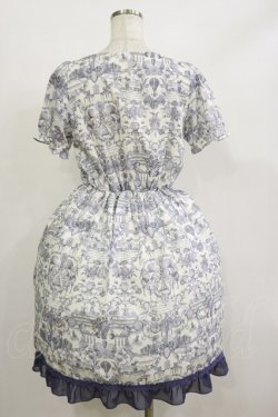 画像2: axes femme / アンティーク調ワンピース M オフ/ブルー H-26-02-16-057-AX-OP-NS-ZH