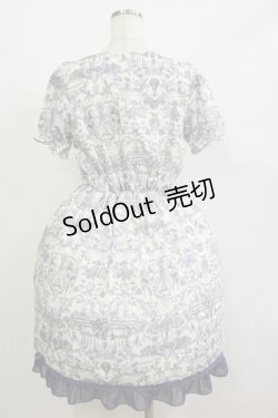 画像2: axes femme / アンティーク調ワンピース M オフ/ブルー H-26-02-16-057-AX-OP-NS-ZH