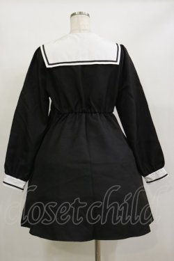画像2: Amavel / タイ付きセーラーワンピース Free ブラック H-26-02-16-059-CA-OP-NS-ZH