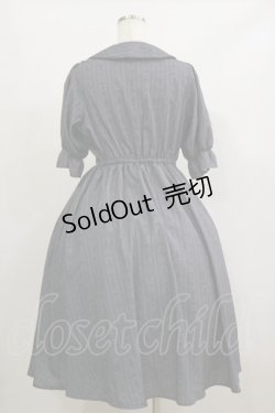 画像2: m petit by misako / MSKストライプフレアワンピース M グレー H-26-02-16-065-LO-OP-NS-ZH