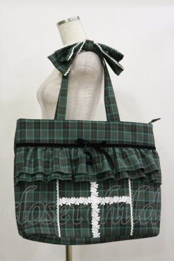 画像1: Eri Aino's collaboration / シャーロットの水曜日トートバッグ  グリーン H-26-02-16-066-LO-BG-NS-ZH