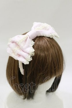 画像1: BABY,THE STARS SHINE BRIGHT / リボンロゼリーヌカチューシャ  ピンク H-26-02-16-077-BA-AC-NS-ZH