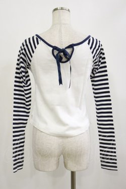 画像2: ALICE and the PIRATES / マリンロゴボーダーカットソー Free オフ/ネイビー H-26-02-16-008-PA-TO-NS-ZH