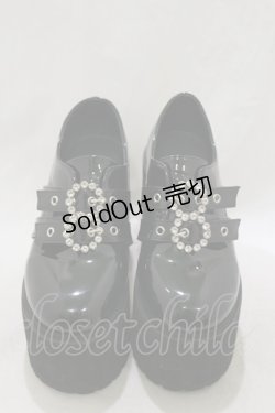 画像1: Bubbles / ダブルバックル厚底シューズ 36/22.5cm~23.0cm ブラック H-26-02-16-084-CA-SH-NS-ZH