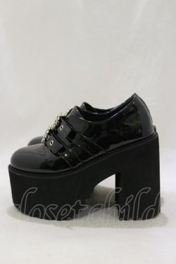 画像2: Bubbles / ダブルバックル厚底シューズ 36/22.5cm~23.0cm ブラック H-26-02-16-084-CA-SH-NS-ZH