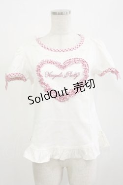 画像1: Angelic Pretty / ギンガムHeartカットソー Free オフ/レッド H-26-02-16-009-AP-TO-NS-ZH