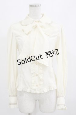 画像1: metamorphose / リボンタイ付きブラウス Free アイボリー H-26-02-16-010-ME-BL-NS-ZH