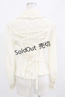 画像2: metamorphose / リボンタイ付きブラウス Free アイボリー H-26-02-16-010-ME-BL-NS-ZH