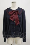 axes femme kawaii / セーラー襟ブラウス M ネイビー H-26-02-16-014-AX-BL-NS-ZH
