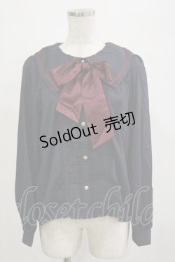 画像1: axes femme kawaii / セーラー襟ブラウス M ネイビー H-26-02-16-014-AX-BL-NS-ZH