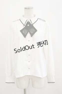 画像1: Amavel / Wanderlands Emblemシャツブラウス Free オフ H-26-02-16-016-CA-BL-NS-ZH