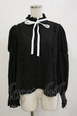 画像1: Eri Aino's Collection / シャーロットの水曜日ブラウス L ブラック H-26-02-16-019-LO-BL-NS-ZH