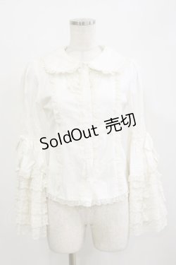 画像1: Dream Lolita（海外ロリータブランド） / 丸襟姫袖ブラウス S オフ H-26-02-16-020-LO-BL-NS-ZH