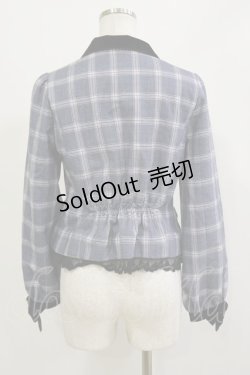 画像2: axes femme POETIQUE / ボリューム袖ジャケット M ブルー H-26-02-16-024-AX-JA-NS-ZH