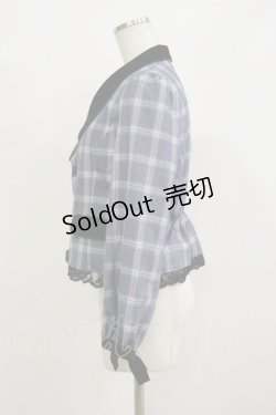 画像3: axes femme POETIQUE / ボリューム袖ジャケット M ブルー H-26-02-16-024-AX-JA-NS-ZH