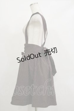 画像3: Amavel / ストライプサスペンダースカート Free ブラウン H-26-02-16-029-CA-SK-NS-ZH