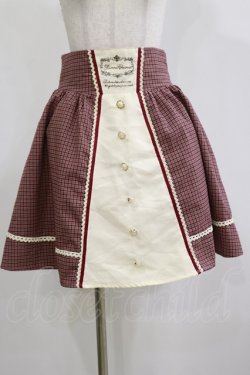 画像1: axes femme / ウエスト刺繍入チェック柄スカート M ピンク H-26-02-16-032-AX-SK-NS-ZH