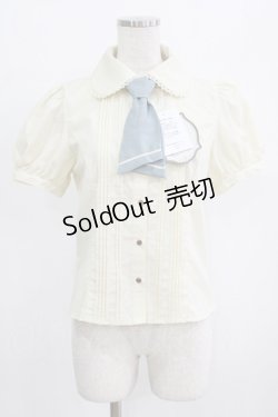 画像1: Kurumi Collaboration / マリンアカデミアブラウス S アイボリー×サックス H-26-02-17-001-GO-BL-KB-ZH