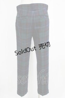 画像3: Jane Marple / ウールタータンパンツ  グリーン×ネイビーチェック H-26-02-17-023-JM-PA-KB-ZH