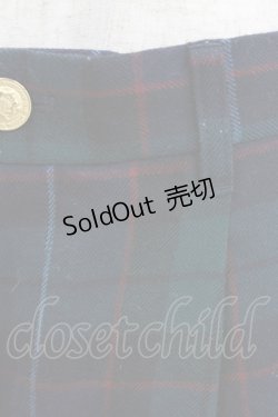 画像4: Jane Marple / ウールタータンパンツ  グリーン×ネイビーチェック H-26-02-17-023-JM-PA-KB-ZH