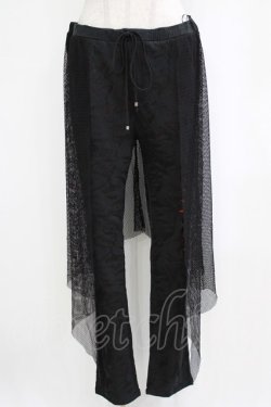 画像1: PUNK RAVE / Goth black flame leggings 4XL 黒 H-26-02-17-024-PU-PA-AK-ZH
